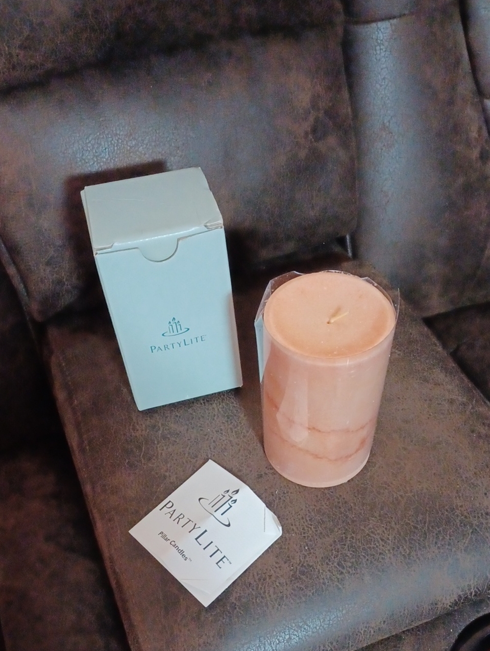 4/$60 New PartyLite Tangerine Pillar Candle